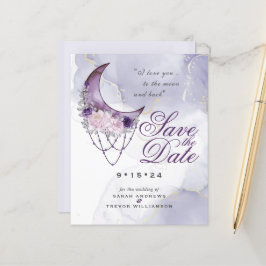 Lámina Bajo presupuesto Crescent Moon Photo Save the Date