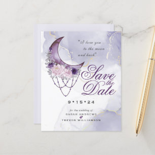 Lámina Bajo presupuesto Crescent Moon Photo Save the Date