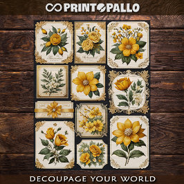 Lámina Baldosas de flores como elementos decorativos #3