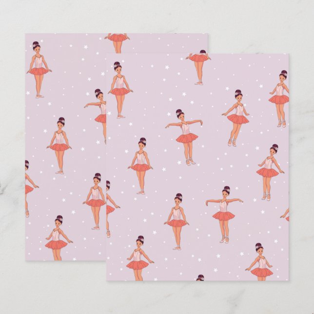 Lámina Ballerina Dance Scrapbook Paper (Anverso / Reverso)