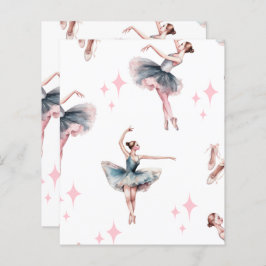 Lámina Ballerina Dance Scrapbook Paper