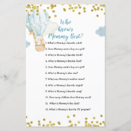 Lámina Balón azul de aire caliente que conoce a mi mejor 