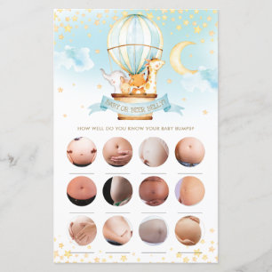 Lámina Balón de aire caliente Animales juego de bebé o Be