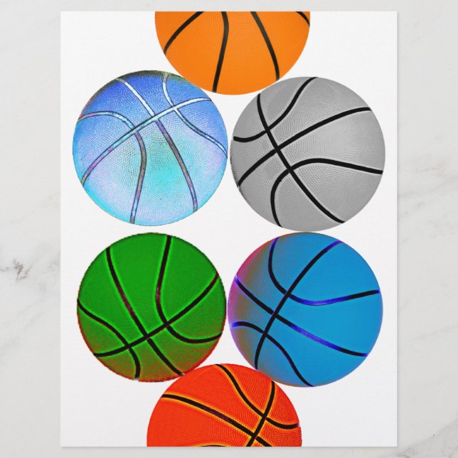 Lámina Baloncesto de varios colores (Anverso)