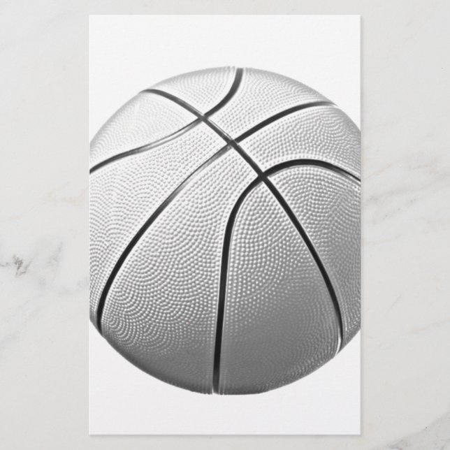 Lámina Baloncesto en blanco y negro (Anverso)