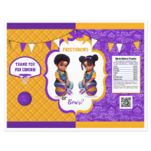 Baloncesto Género Revelación Bolsa de Chip Púrpura