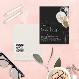 Lámina Balones de presupuesto Gold Ivory Código QR 21st N