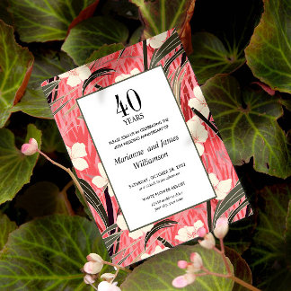 Lámina Bambú Oriental: 40 Aniversario de la Flor Japonesa