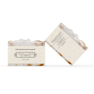 Lámina Banda de jabón/Etiqueta de papel de línea beige cl