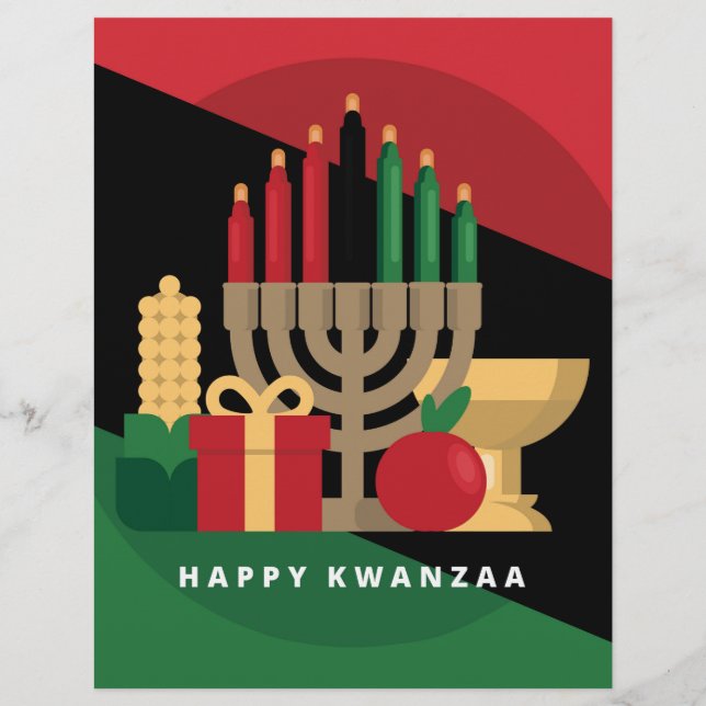 Lámina banda diagonal Happy Kwanzaa (Anverso)