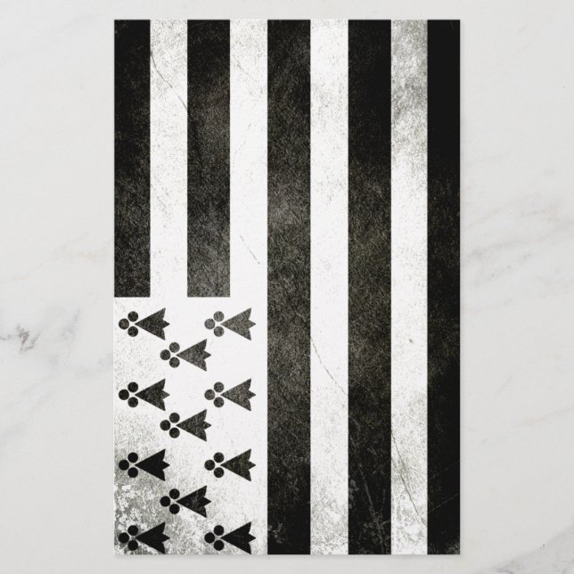 Lámina Bandera Bretaña Vintage (Anverso)