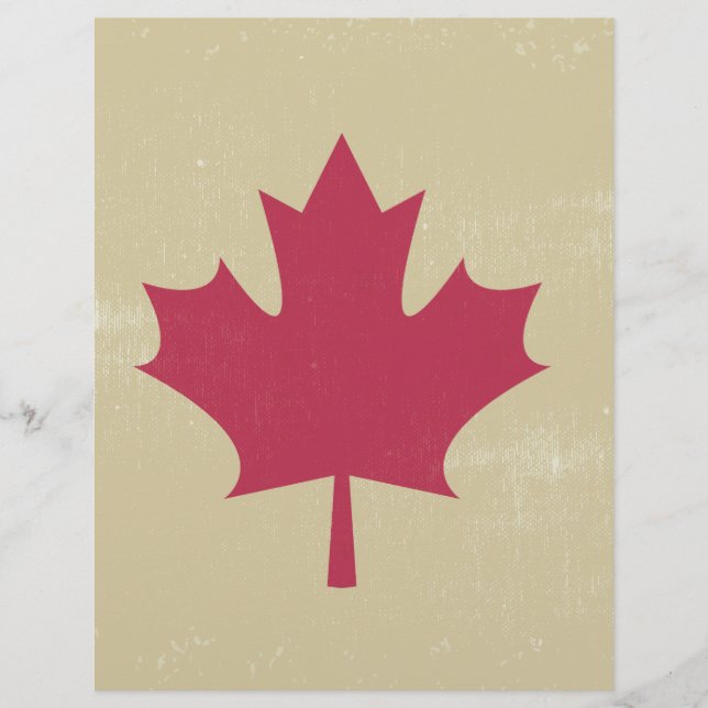 Lámina bandera canadiana (Anverso)