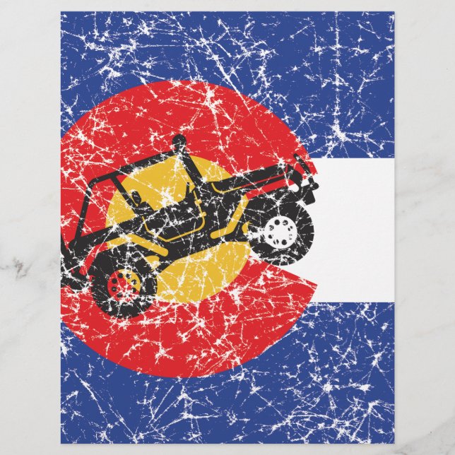 Lámina Bandera Colorado 4 Ruedas (Anverso)