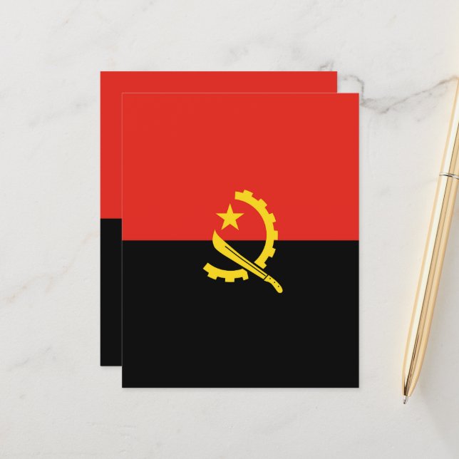 Lámina Bandera de Angola (Anverso/Reverso In Situ)