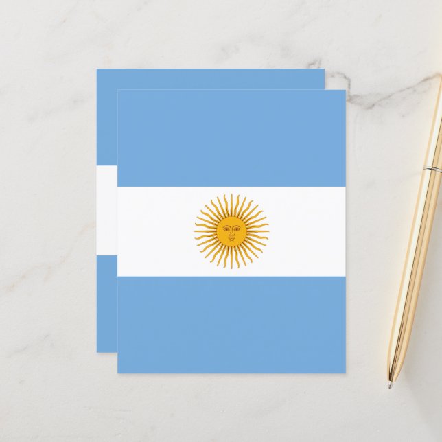 Lámina Bandera de Argentina (Anverso/Reverso In Situ)