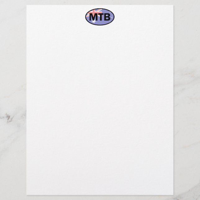 Lámina Bandera de Australia en bicicleta de montaña (Anverso)