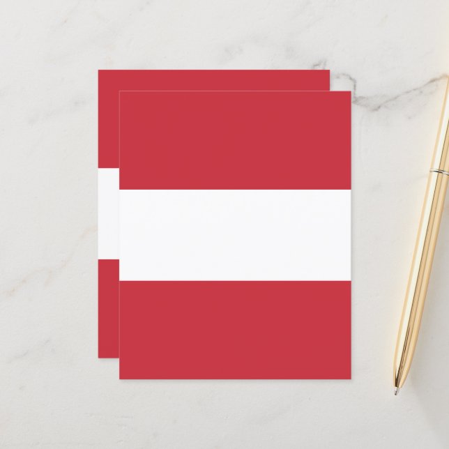 Lámina Bandera de Austria (Anverso/Reverso In Situ)