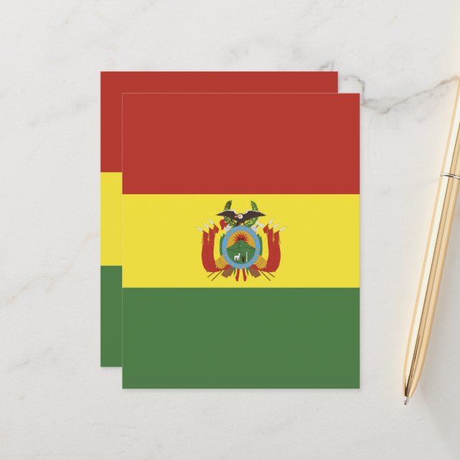 Lámina Bandera de Bolivia (Anverso/Reverso In Situ)