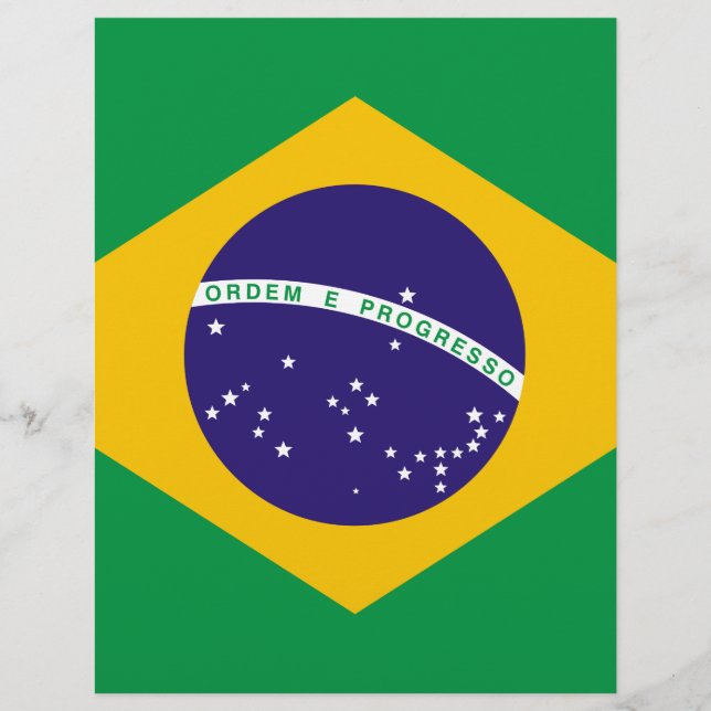 Lámina Bandera de Brasil (Anverso)