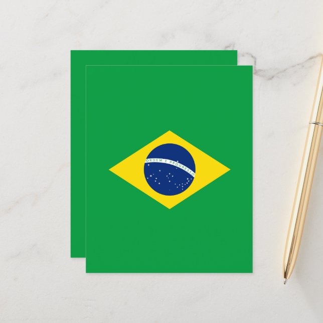 Lámina Bandera de Brasil (Anverso/Reverso In Situ)