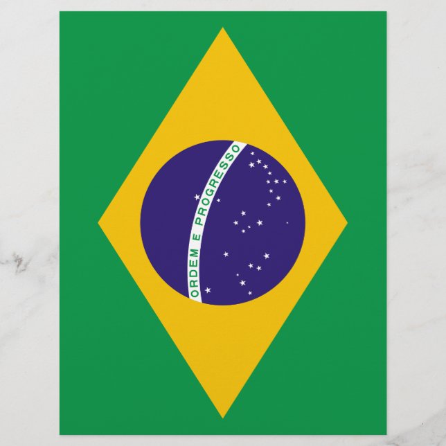 Lámina Bandera de Brasil (Anverso)
