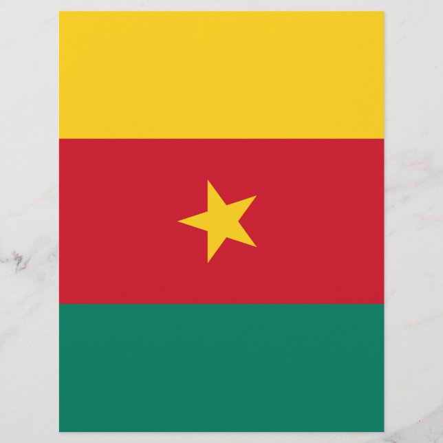 Lámina Bandera de Camerún (Anverso)