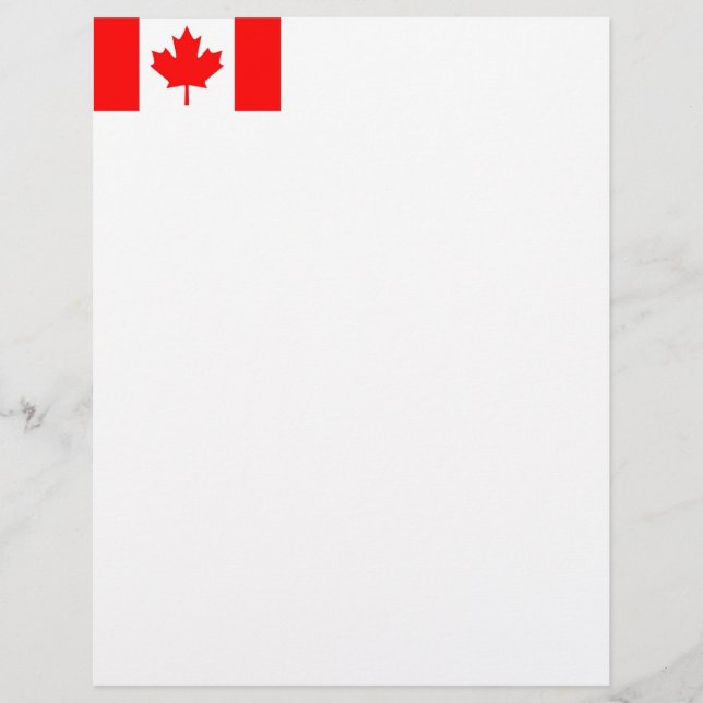 Lámina Bandera de Canada Letterhead (Anverso)