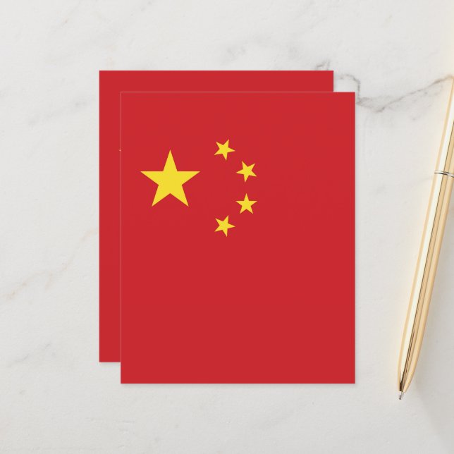 Lámina Bandera de China (Anverso/Reverso In Situ)