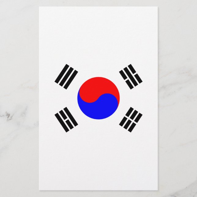 Lámina Bandera de Corea del Sur (Anverso)