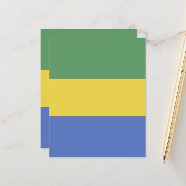 Lámina Bandera de Gabón (Anverso/Reverso In Situ)