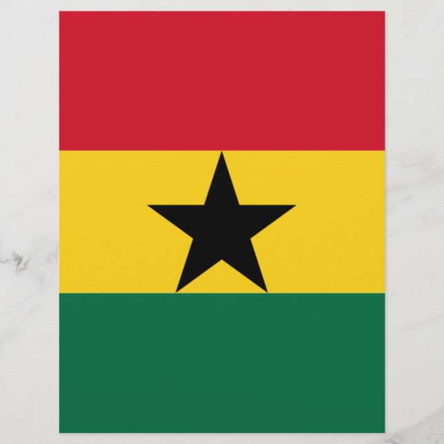 Lámina Bandera de Ghana (Anverso)