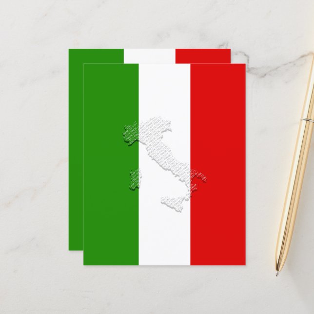 Lámina Bandera de Italia (Anverso/Reverso In Situ)