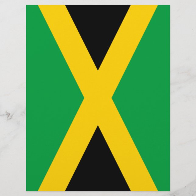 Lámina Bandera de Jamaica (Anverso)