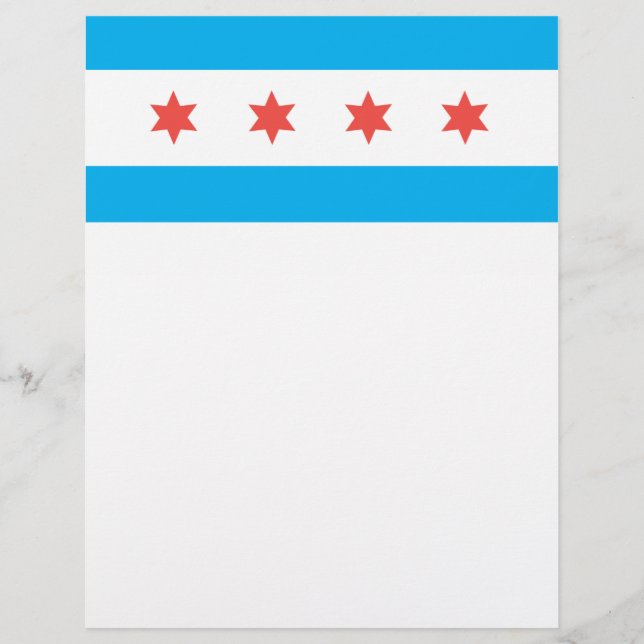 Lámina Bandera de la ciudad de Chicago (Anverso)