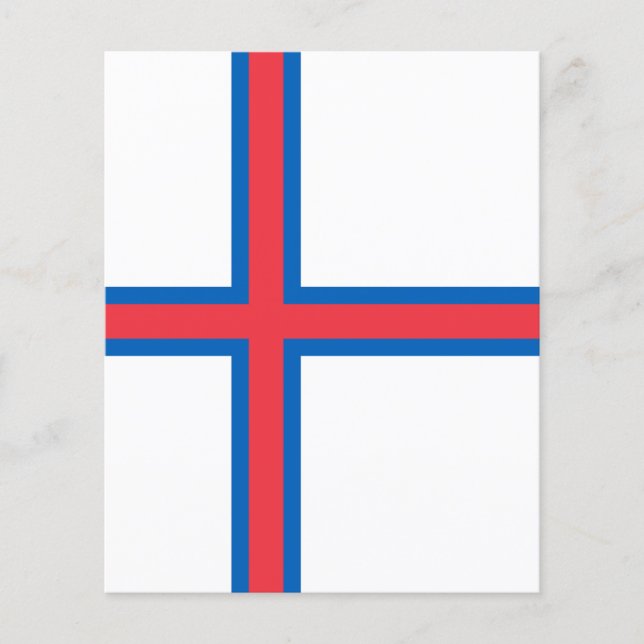 Lámina Bandera de las Islas Feroe (Anverso)