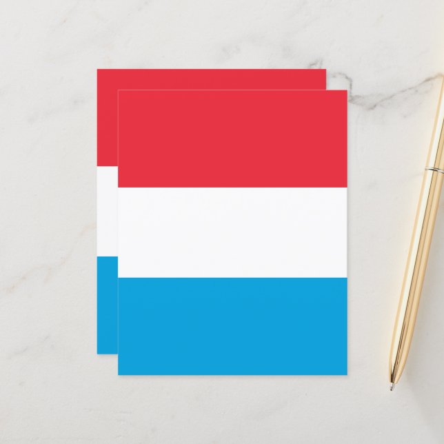 Lámina Bandera de Luxemburgo (Anverso/Reverso In Situ)