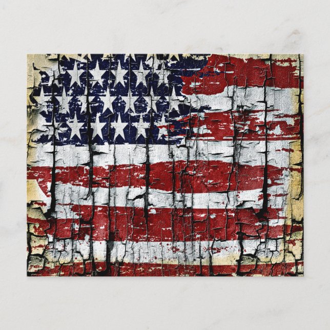 Lámina Bandera de madera agrietada (Anverso)