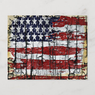 Lámina Bandera de madera agrietada