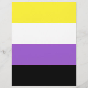 Lámina Bandera de Orgullo no binaria