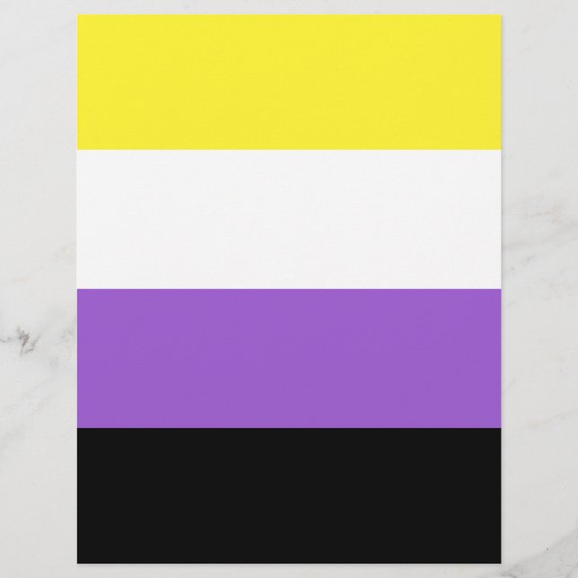 Lámina Bandera de Orgullo no binaria (Anverso)