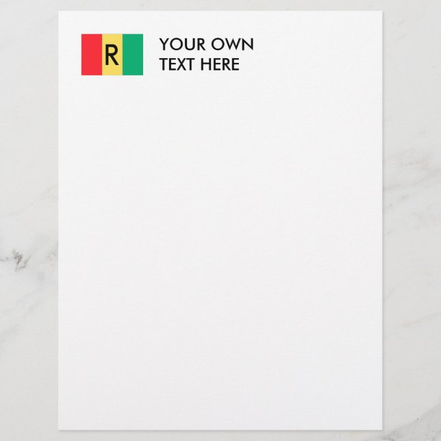 Lámina Bandera de Ruanda (Anverso)