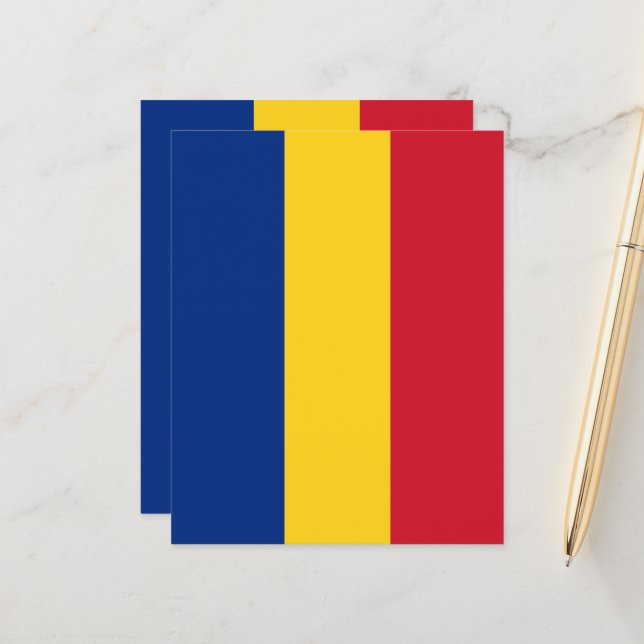 Lámina Bandera de Rumania (Anverso/Reverso In Situ)