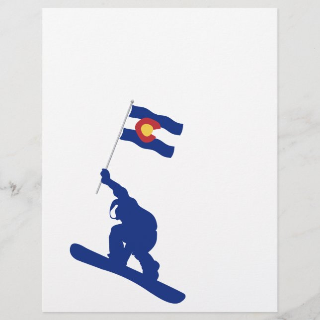 Lámina Bandera de Snowboard de Colorado (Anverso)