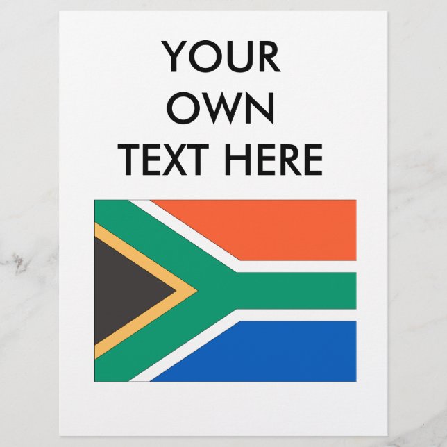 Lámina Bandera de Sudáfrica (Anverso)