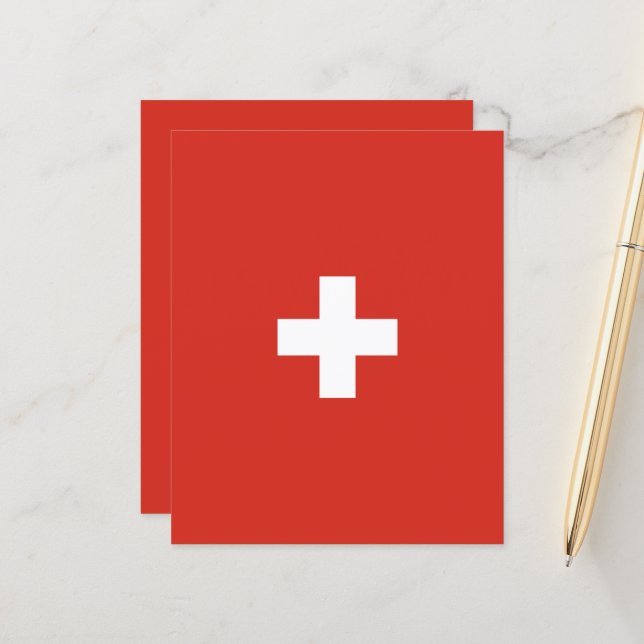 Lámina Bandera de Suiza (Anverso/Reverso In Situ)