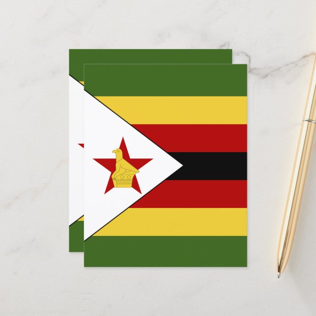 Lámina Bandera de Zimbabue (Anverso/Reverso In Situ)