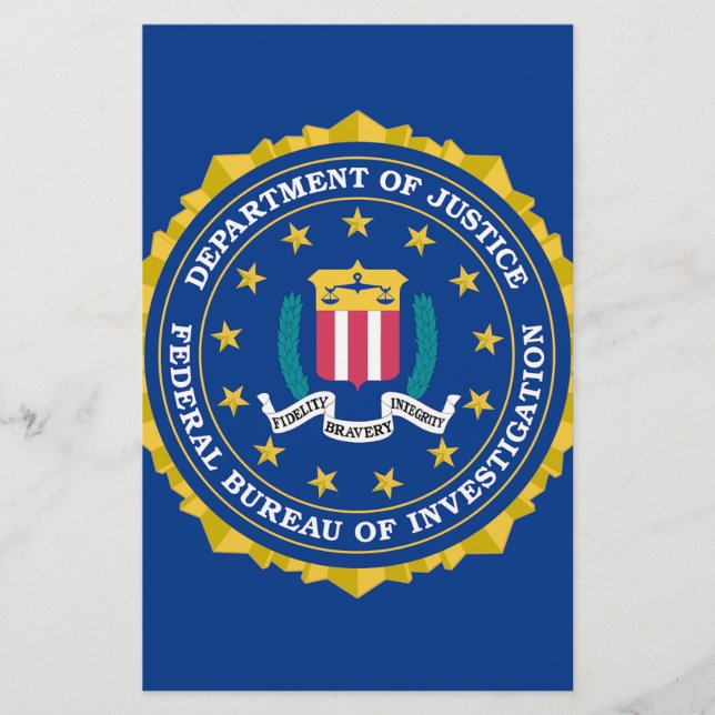 Lámina Bandera del FBI (Anverso)