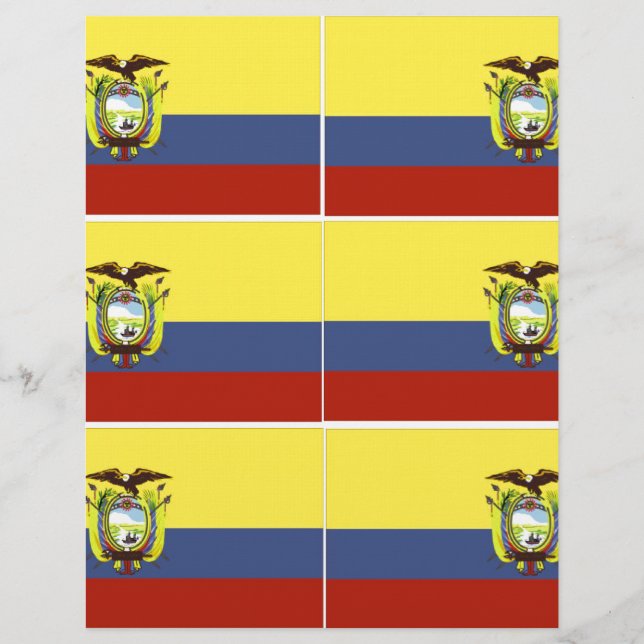 Lámina bandera ecuatoriana (Anverso)