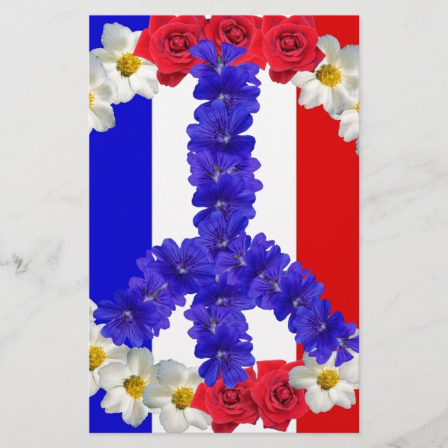 Lámina bandera francesa signo de paz (Anverso)