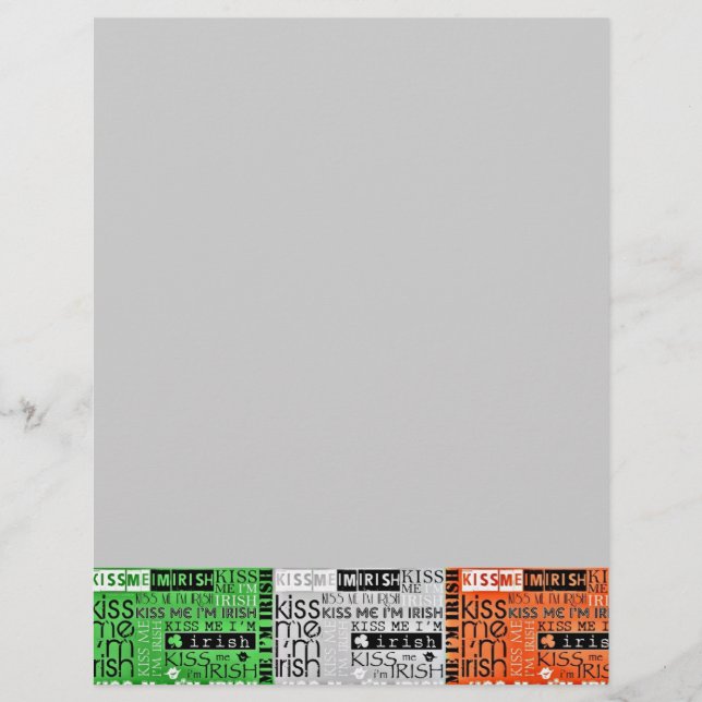 Lámina Bandera irlandesa Besarme (Anverso)
